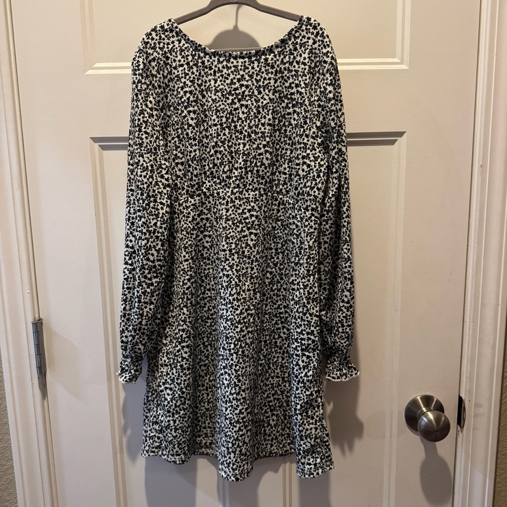Black and White Patterned Dress